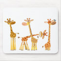 Cartoon Giraffes: The Herd mousepad