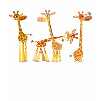 Cartoon Giraffes: The Herd Women T-shirt shirt