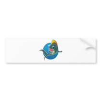 Cartoon Girl Fish bumper stickers