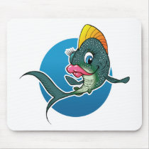 Cartoon Girl Fish mousepads