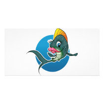 Cartoon Girl Fish photo cards by wizardofdraws Cartoon Girl Fish photo cards