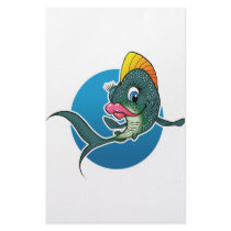 Cartoon Girl Fish stationery
