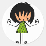 cartoon  girl sticker