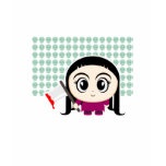 Cartoon Girl with an Axe t-shirts