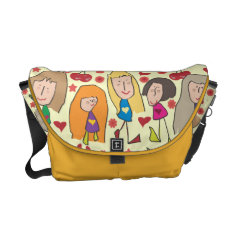 Cartoon Girls Commuter Bag