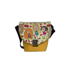 Cartoon Girls Mini Messenger Bag