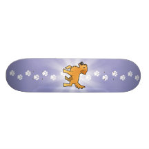 Cartoon Golden Retriever Custom Skate Board