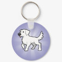 Cartoon Golden Retriever keychain