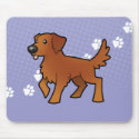 Cartoon Golden Retriever mousepad