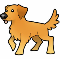 Cartoon Golden Retriever Photo Cut Outs