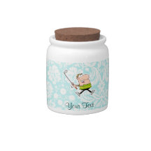 Cartoon Golfer; Cute Candy Dish