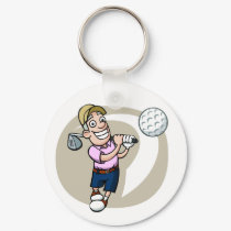 Cartoon Golfer keychains