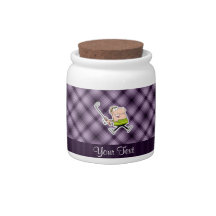 Cartoon Golfer; Purple Candy Jars