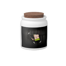 Cartoon Golfer; Rugged Candy Jar