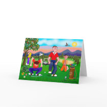 Cartoon Golfers - For the Love of Golf Cards