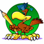 Cartoon Graduate Hawk Cut Outs
