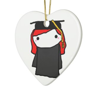 Cartoon Graduation Girl Ornament