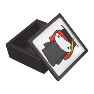 Cartoon Graduation Girl Premium Jewelry Box