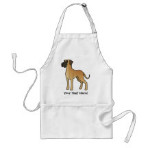 Cartoon Great Dane Aprons