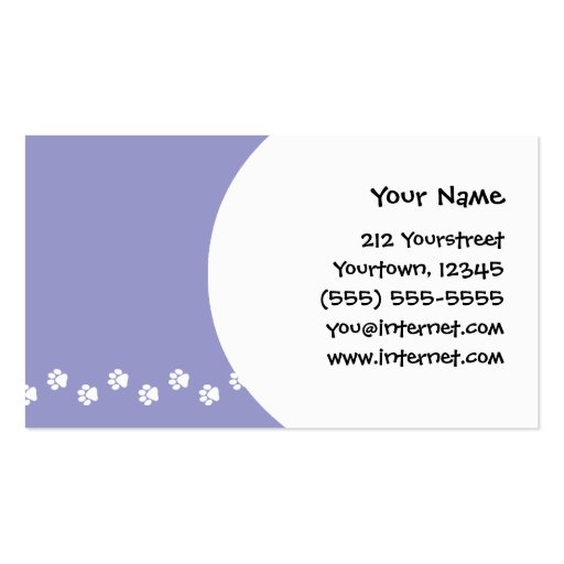 Cartoon Great Dane Business Cards (back side)