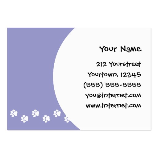 Cartoon Great Dane Business Cards (back side)