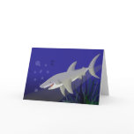 Cartoon Great White Shark Greeting Card