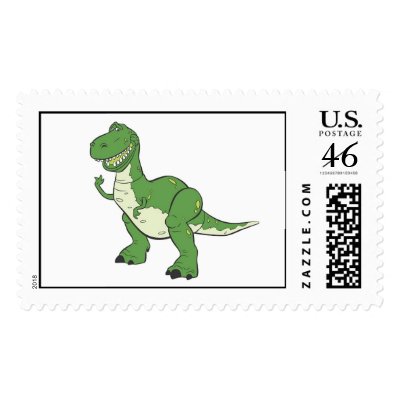 Cartoon Green Dinosaur Rex Disney postage