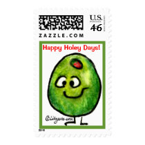 Cartoon Green Olive Custom Postage postage
