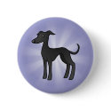 Cartoon Greyhound / Whippet / Italian Greyhound button