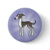 Cartoon Greyhound / Whippet / Italian Greyhound Buttons