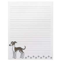 Cartoon Greyhound / Whippet / Italian Greyhound Letterhead