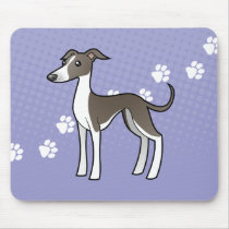 Cartoon Greyhound / Whippet / Italian Greyhound Mouse Pad