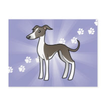 Cartoon Greyhound / Whippet / Italian Greyhound Post Cards
