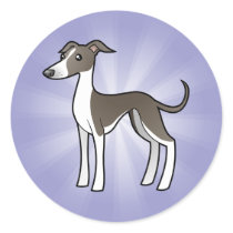 Cartoon Greyhound / Whippet / Italian Greyhound Sticker