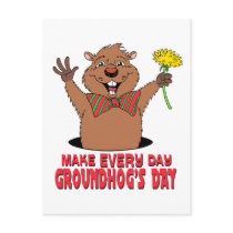 Cartoon Groundhog Postcards
