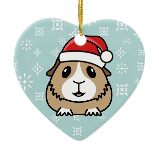 cartoon guinea pig christmas heart ornament zazzle cartoon guinea pig christmas heart ornament zazzle