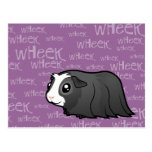 Cartoon Guinea Pig (long hair) Post Card