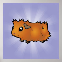 Cartoon Guinea Pig (scruffy) Poster