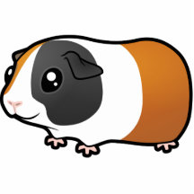 Cartoon Guinea Pig (smooth hair) Acrylic Cut Out