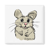 Cartoon Hamster Cute Custom Magnet by zooogle Cartoon Hamster Cute Custom Magnet