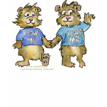 Cartoon Hamsters I LOVE ME -Dark T Shirt by zooogle Cartoon Hamsters I LOVE ME -Dark T Shirt