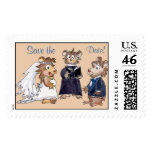 Cartoon Hamsters Wedding Postage