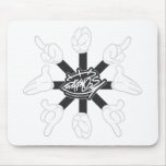 Cartoon Hands (Black&White) mousepads