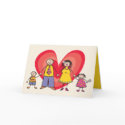 Cartoon Happy Family Invitation Announcement Card by fat_fa_tin Cartoon Happy Family Invitation Announcement Card