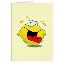 Cartoon Happy Lemon Card cards