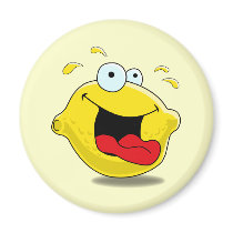 Cartoon Happy Lemon Magnet