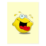 Cartoon Happy Lemon Postcard
