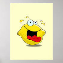 Cartoon Happy Lemon Print