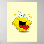 Cartoon Happy Lemon Print