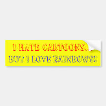 Cartoon Hater Bumper Stickers